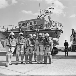 The R. N. L. B. Sealink Endeavour 12-002 Mersey Class Lifeboat seen here being put through The R. N. L. B. Sealink Endeavour 12-002 Mersey Class Lifeboat seen here being put through