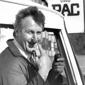 RAC patrolman Tommy Burgess helping to raise Comic Relief cash in 1989 RAC patrolman Tommy Burgess helping to raise Comic Relief cash in 1989