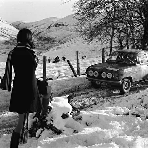 RAC Rally November 1970 Opel Rekord takes on the course