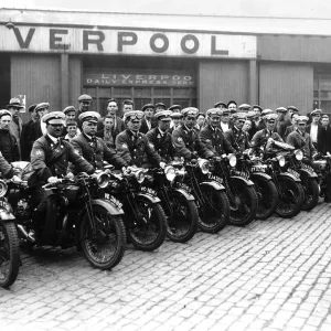 RAC Scouts August 1932 who will be keeping control of traffic congestion at the Ulster TT
