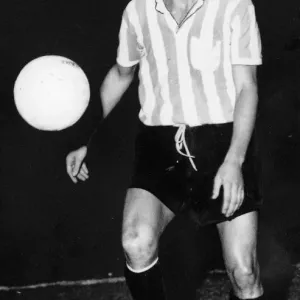 Racing Club of Argentina football player Miguel Angel Mori training ahead of the World Racing Club of Argentina football player Miguel Angel Mori training ahead of the World