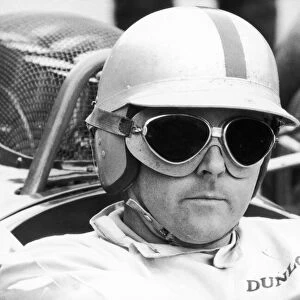 Racing driver Jack Brabham seen here testing his latest car 9th July 1964 *** Local