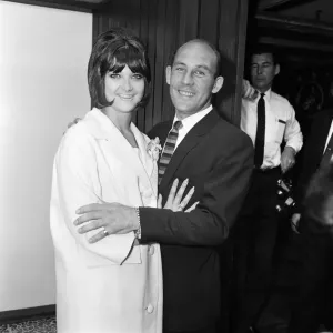 Former racing driver Stirling Moss married Elaine Barbarino in a 1964 print