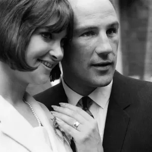 Former racing driver Stirling Moss married Elaine Barbarino, age 24