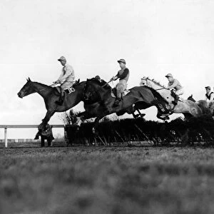 Racing at Haydock Park. January 1948