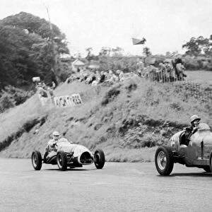 Racing practice at Oulton Park. 6th August 1954