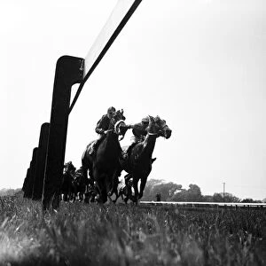 Racing at Windsor. Lester Piggott riding Happy Worker in the 3