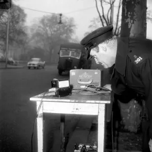 Metropolitan Police Operate Radar Speed Traps, 1958 Print