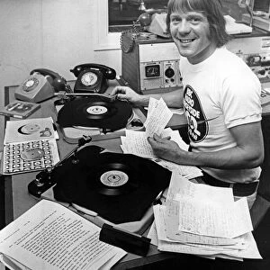 Radio Merseyside presenter Billy Butler. 31st July 1975