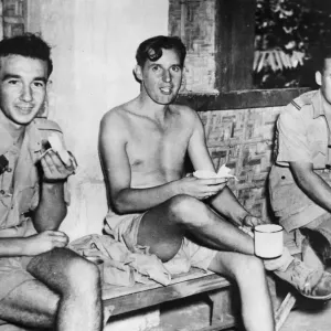At an RAF bomber station in Bengal, India, air and ground crew save working time by At an RAF bomber station in Bengal, India, air and ground crew save working time by