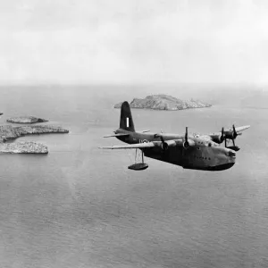 RAF Sunderland over Greek Isles Print 1940