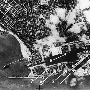 RAF raid on St. Nazaire during Second World War. 1st April 1942