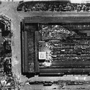 RAF reconnaissance photographs taken after the two major attacks by aircraft of Bomber