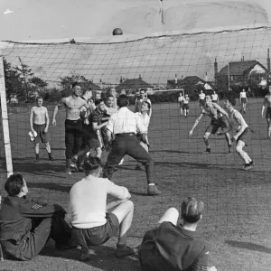 RAF (Royal Airforce) wounded, in training with football to help them back to strength RAF (Royal Airforce) wounded, in training with football to help them back to strength