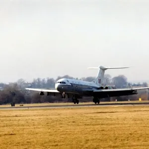 A RAF Vickers VC10 strategic transport aircraft landing RAF Lemming A RAF Vickers VC10 strategic transport aircraft landing RAF Lemming