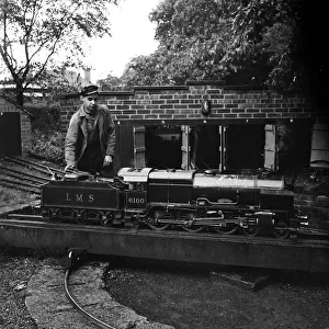 Railway enthusiasts at the miniature railway at "Greywood"