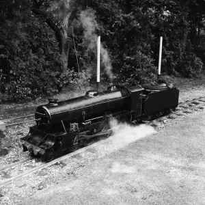 Railway enthusiasts at the miniature railway at Greywood Railway enthusiasts at the miniature railway at Greywood