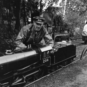 Railway enthusiasts at the miniature railway at Greywood Railway enthusiasts at the miniature railway at Greywood