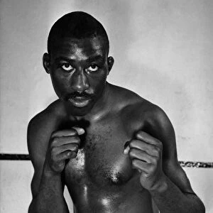 Randy Sandy. March 1959 P011477 Randy Sandy. Boxer