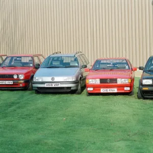 A range of Volkswagen cars. 16th January 1991 A range of Volkswagen cars. 16th January 1991