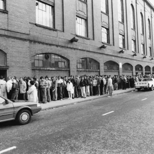 Rangers Fans Queue for Hearts Tickets, 22nd April 1987 Print