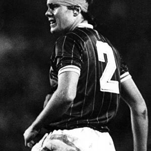 Rangers FC defender Dave MacKinnon, who injured his head against Hearts