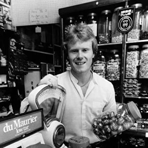 Rangers FC player Dave MacKinnon puts in some time in his shop in Renfrew after training
