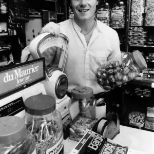 Dave MacKinnon at his shop in Renfrew, 1982 Print
