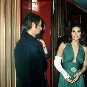 Raquel Welch actress at Elizabeth Taylors 40th birthday party in Budapest 1972