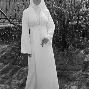 Raquel Welch pictured on set, in Hungary filming her new movie Bluebeard