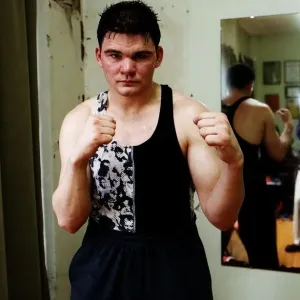 Ray Close boxer with hands raised