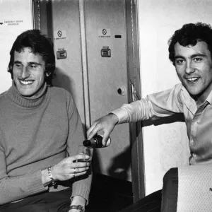Ray Kennedy toasts hero goalkeeper Ray Clemence for his vital penalty save in the UEFA Ray Kennedy toasts hero goalkeeper Ray Clemence for his vital penalty save in the UEFA