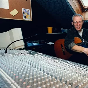 Ray Laidlaw, drummer of Lindisfarne at the Hi-Level Recording Studio. 08 / 01 / 96