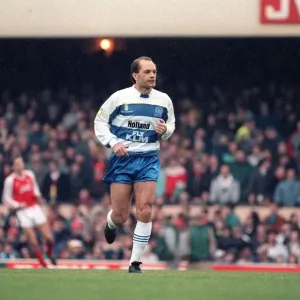 Ray Wilkins Football player for Queens Park Rangers 1990 in a FA Cup match against
