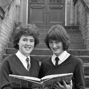 Girls Prepare for International Living Print 1986