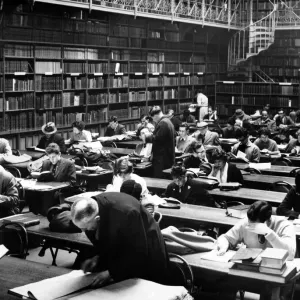 The reading room at the Birmingham Reference Library, Ratcliffe Place, 27th March 1961 The reading room at the Birmingham Reference Library, Ratcliffe Place, 27th March 1961