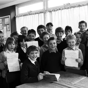 Ready to make a big noise after their sponsored silence for the appeal are these children