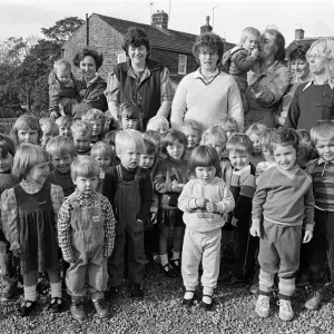 Ready for the off - these youngsters were among the children who went on a sponsored walk Ready for the off - these youngsters were among the children who went on a sponsored walk