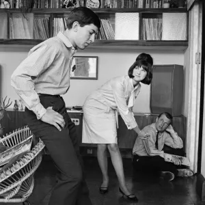Ready Steady Go Print: Cathy McGowan learning dance moves in 1962