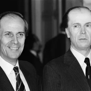 The real Norman Tebbit stands with a wax work of himself at a preview of his wax portrait The real Norman Tebbit stands with a wax work of himself at a preview of his wax portrait