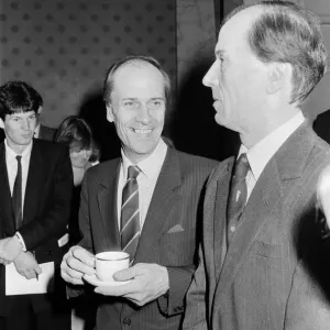 The real Norman Tebbit stands with a wax work of himself at a preview of his wax portrait The real Norman Tebbit stands with a wax work of himself at a preview of his wax portrait