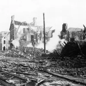 Rear of Riverside Conservative Club, Neville Street, Cardiff, following a Nazi raid Rear of Riverside Conservative Club, Neville Street, Cardiff, following a Nazi raid