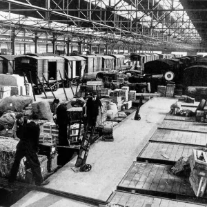 The rebuilt goods depot at Lawley Street, Birmingham not long after it reopened in 1945