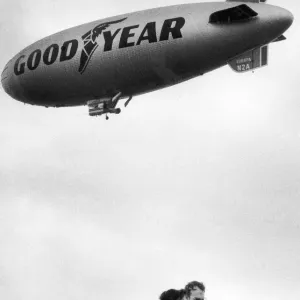Rebuilt Goodyear Airship Europa Print - 25th June 1972 Rebuilt Goodyear Airship Europa Print - 25th June 1972