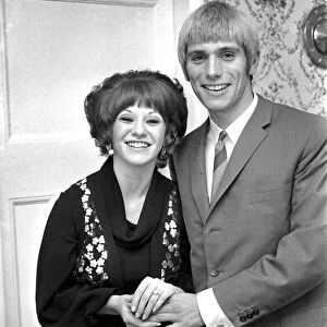A recent engagement picture of Liverpool player Alun Evans and fiancee Lesley Wernick