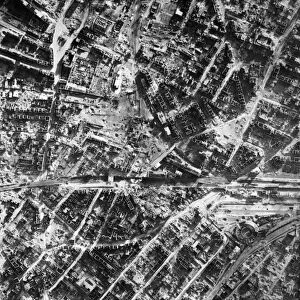 A recent RAF reconnaissance photograph of the centre of Bochum
