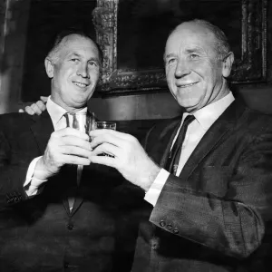Reception for Manchester City at Town Hall. Manchester City manager Joe Mercer Reception for Manchester City at Town Hall. Manchester City manager Joe Mercer