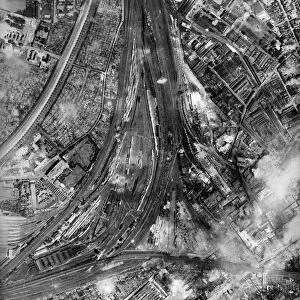 Reconnaissance photograph taken after the RAFs heavy attacks on Cologne on 28 / 29th