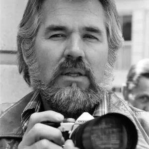 Recording star Kenny Rogers, a keen amateur photographer, pictured in London
