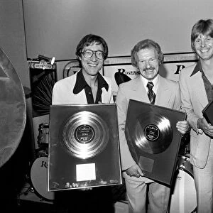 With their records left to right: Hank Marvin, Bert Weedon, and Joe Brown